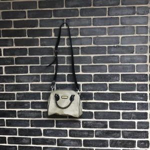 Ralph Lauren Black Houndstooth Check Travel Boston Bag